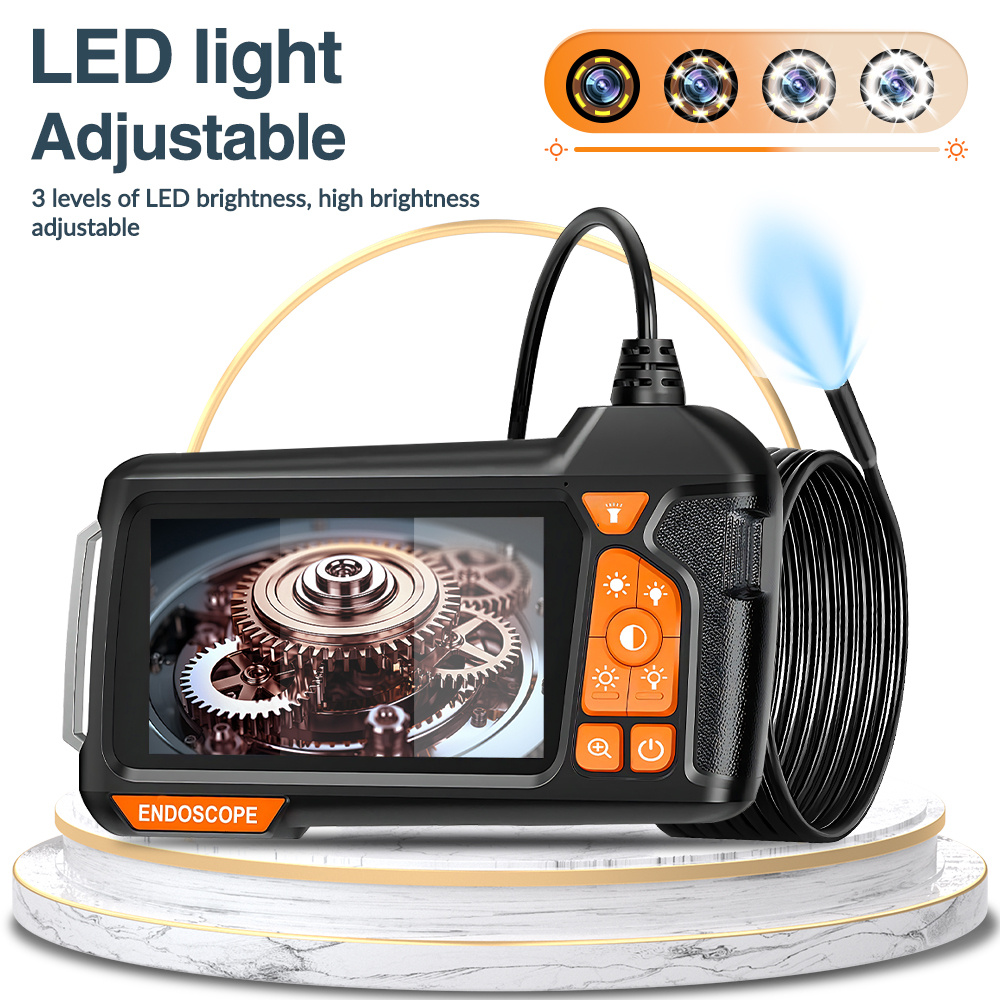 5 5mm single lens industrial endoscope with a 4 3 inch ips lcd display 1080p hd led handheld industrial endoscope inspection snake camera featuring an camera for auto repair and plumbing assistance for car factory maintenance inspection details 3